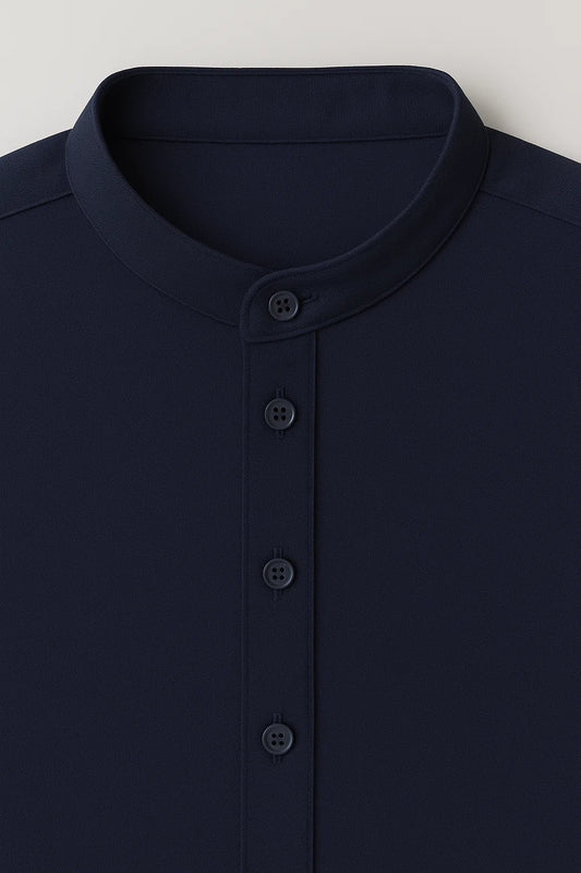 Classic Cotton Shalwar Kameez – Navy Blue