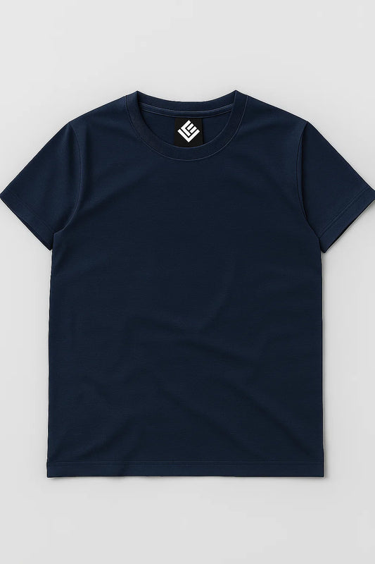 Premium Cotton T-Shirt – Navy Blue