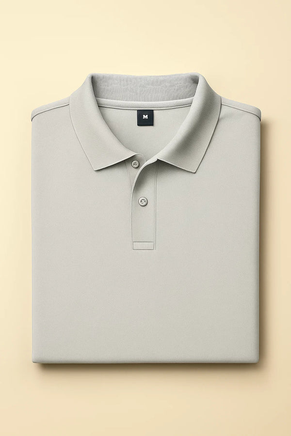 Essential Cotton Polo – Grey