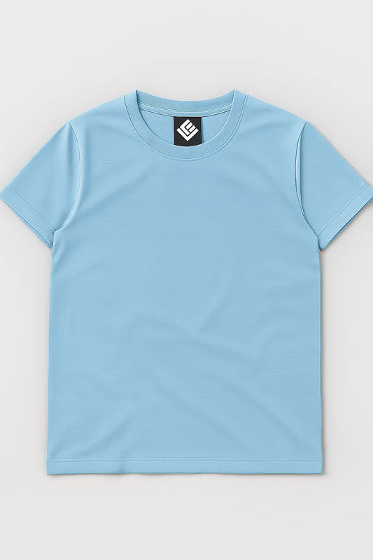 Premium Cotton T-Shirt – Light Blue