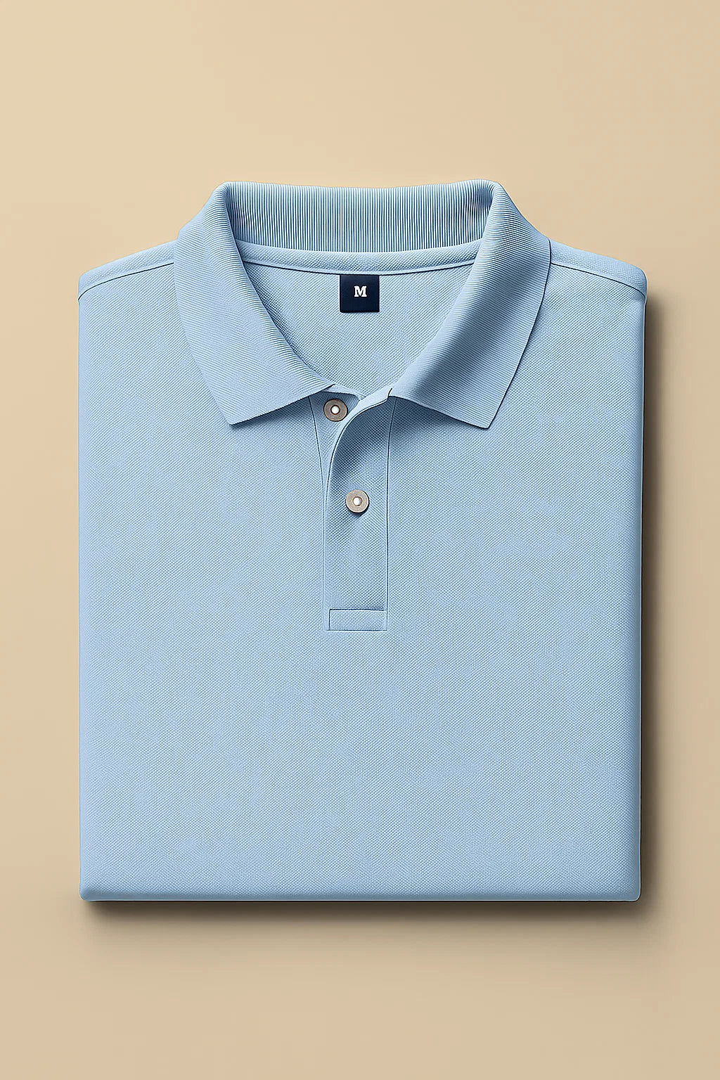 Essential Cotton Polo – Light Blue