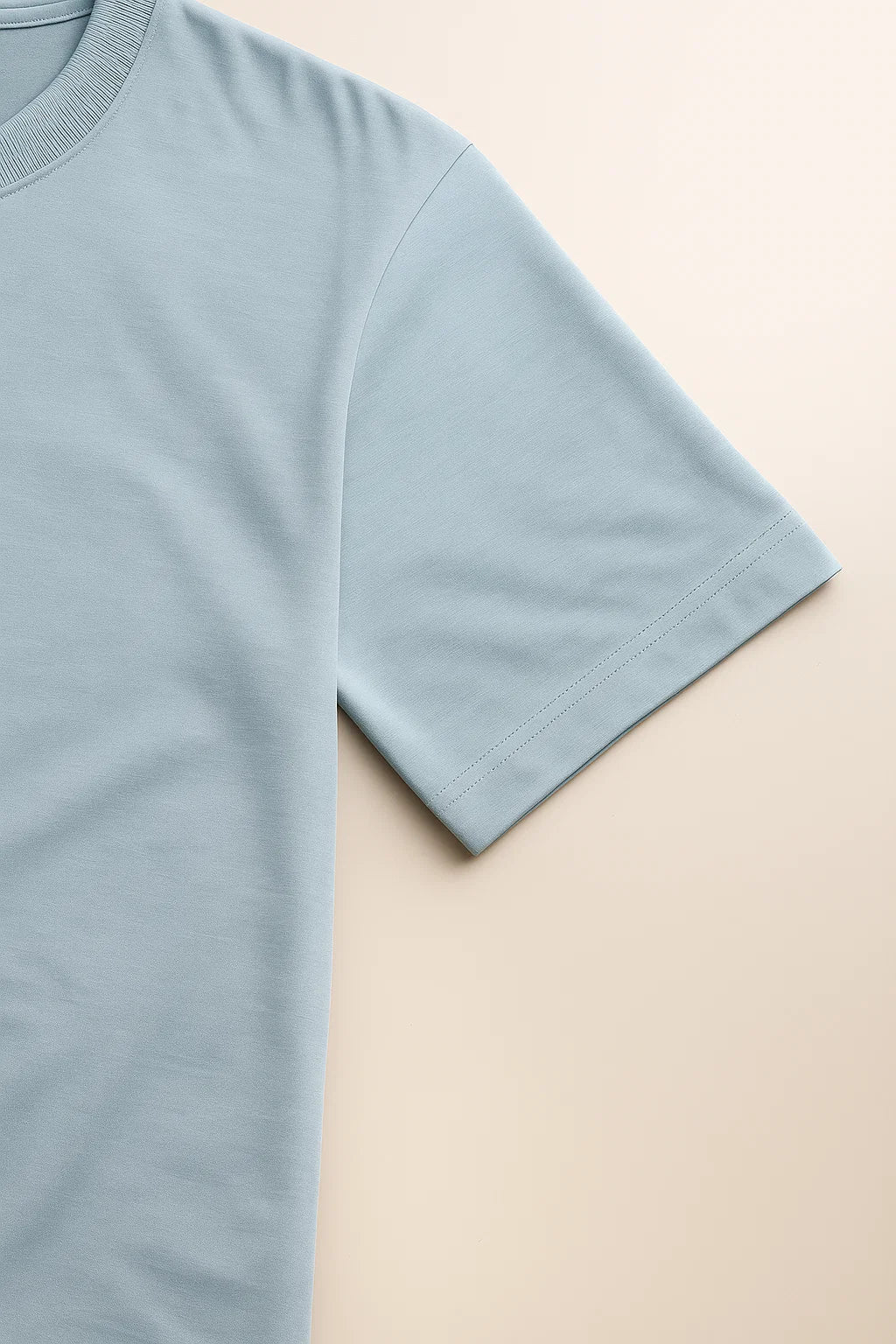 Premium Cotton T-Shirt – Light Blue