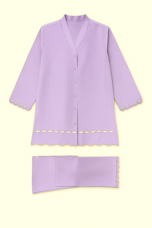 Premium 2-Piece Unstitched -  Lilac