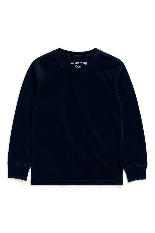 Basic Kids Sweatshirt - Navy Blue