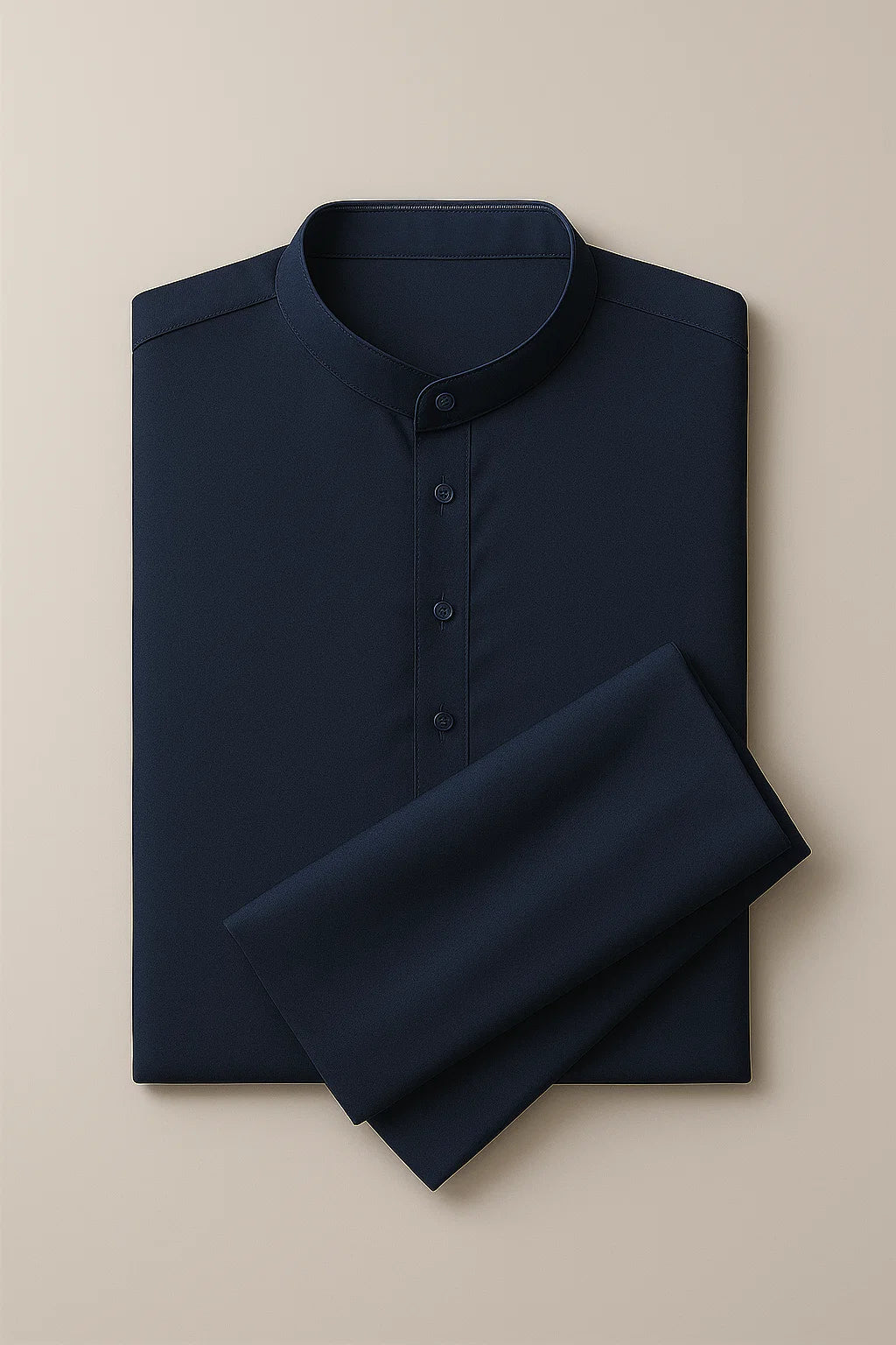 Classic Cotton Shalwar Kameez – Navy Blue