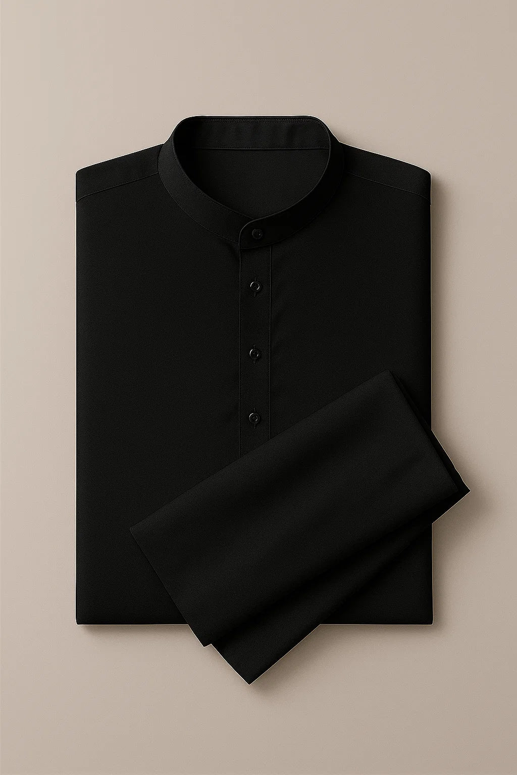 Classic Cotton Shalwar Kameez – Black