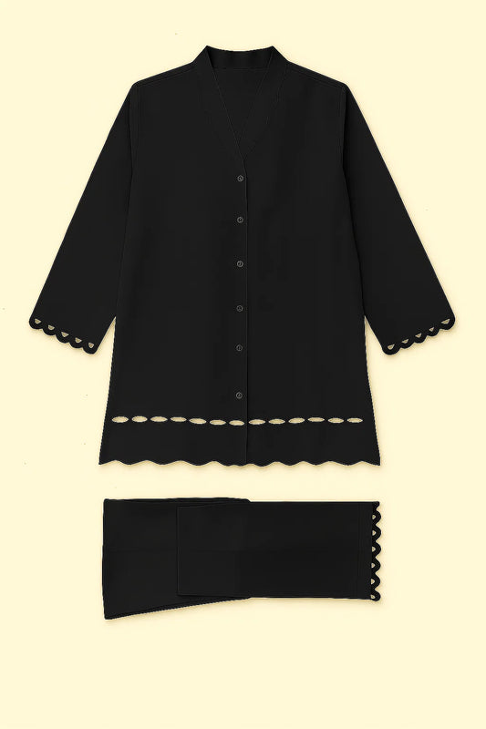 Premium 2-Piece Unstitched -  Black