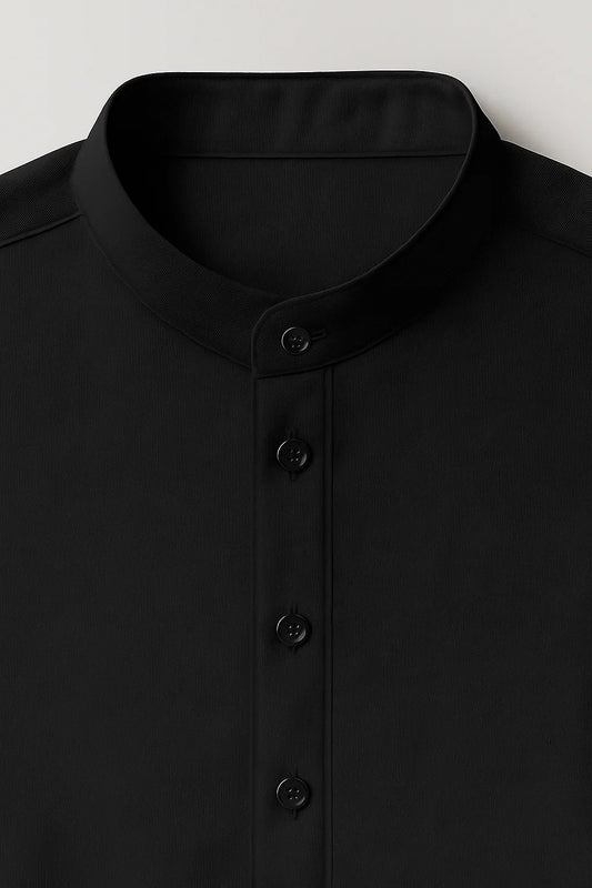 Classic Cotton Shalwar Kameez – Black