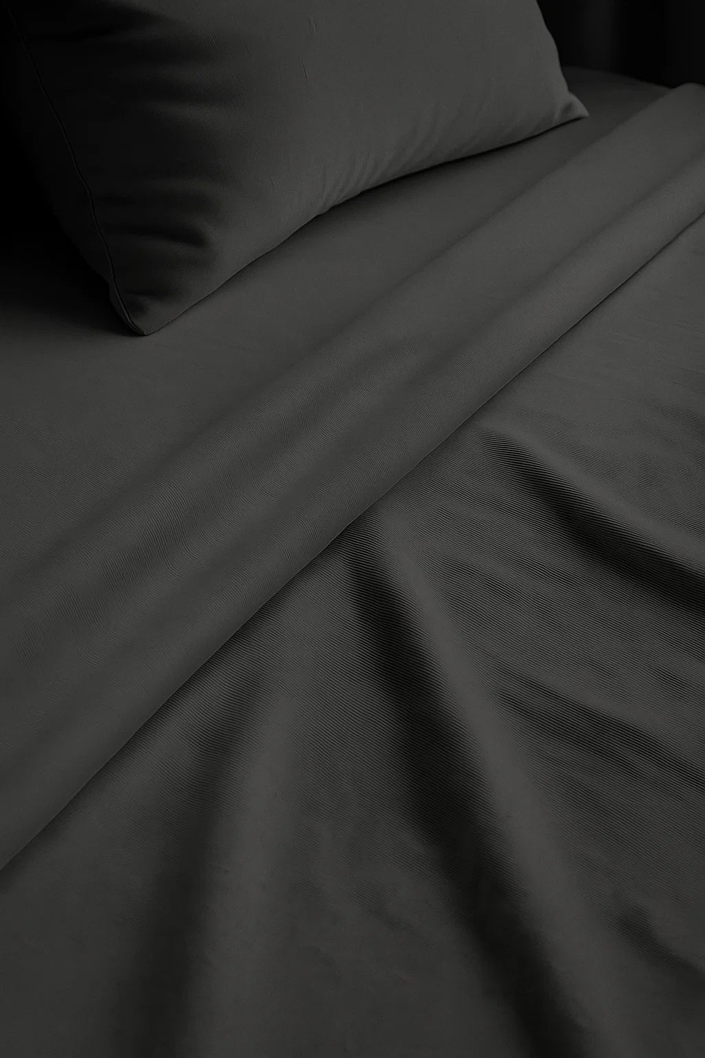 Classic Plain Bed Sheet Set - Charcoal Grey