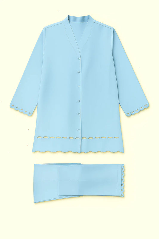 Premium 2-Piece Unstitched -  Light Blue