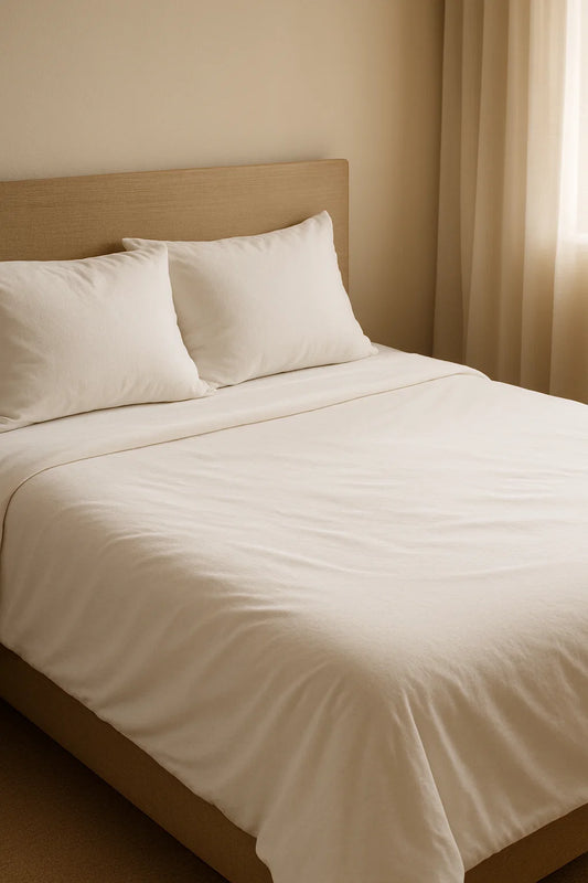 Classic Plain Bed Sheet Set - White