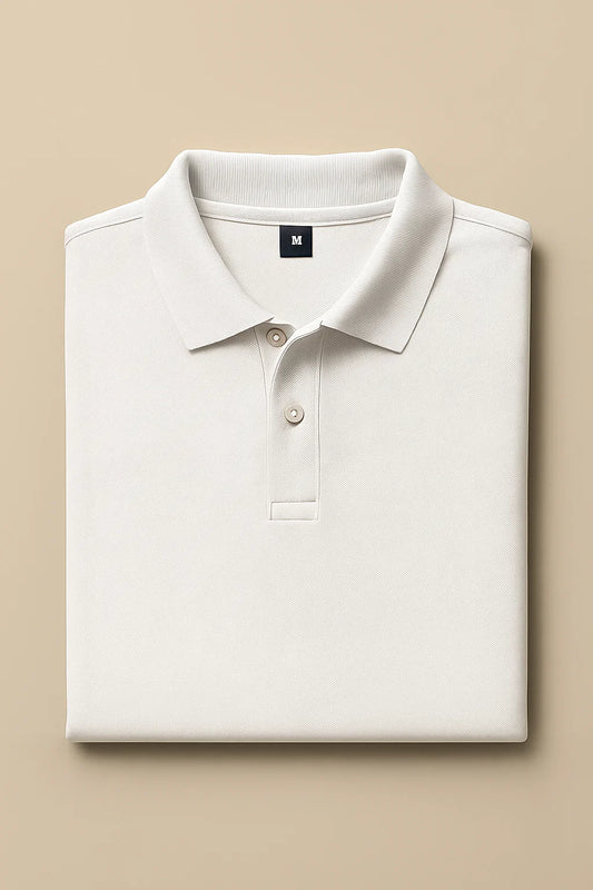 Essential Cotton Polo – White