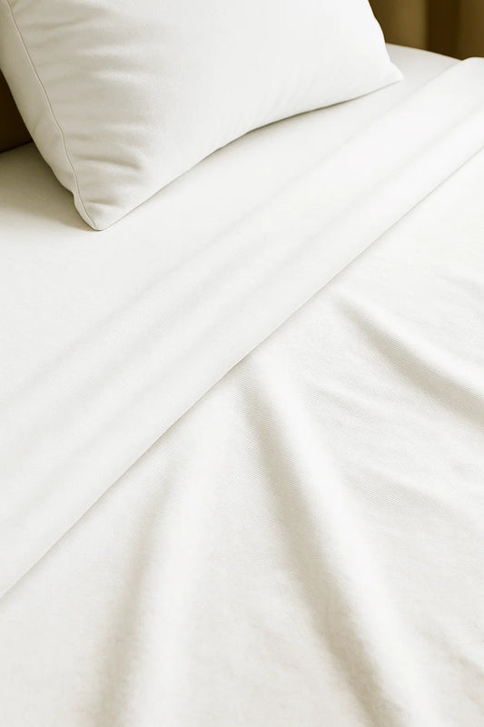 Classic Plain Bed Sheet Set - White